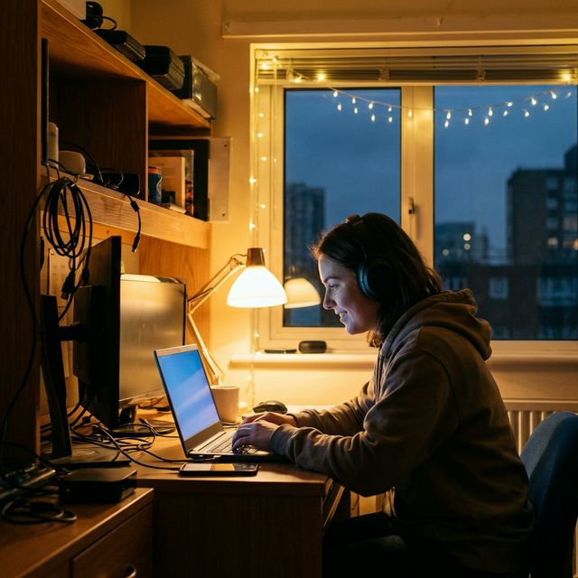 Digital First Student studying remotely